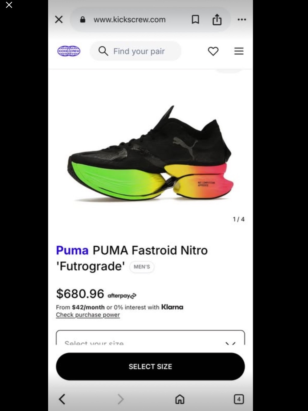 Puma Fastroid Nitro ‘Futrograde’ Brand New. Size US 6.5